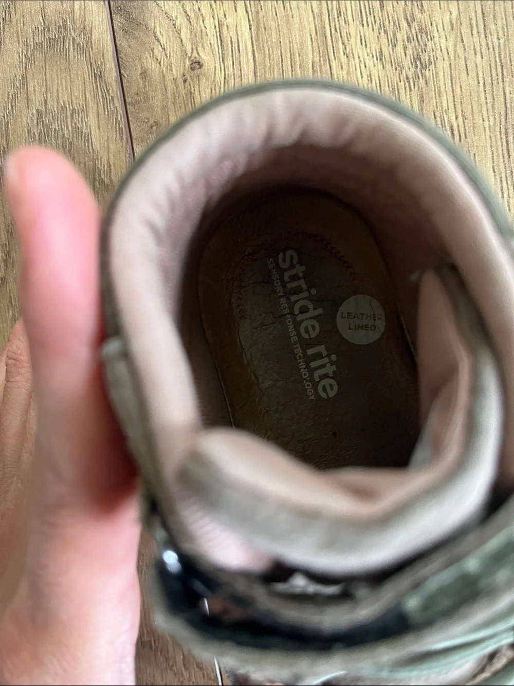 Stride Rite Toddler Suede Boots in Taupe